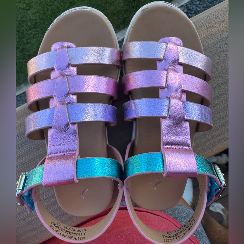 Nina Kids Metallic Sandals - Pink and Blue